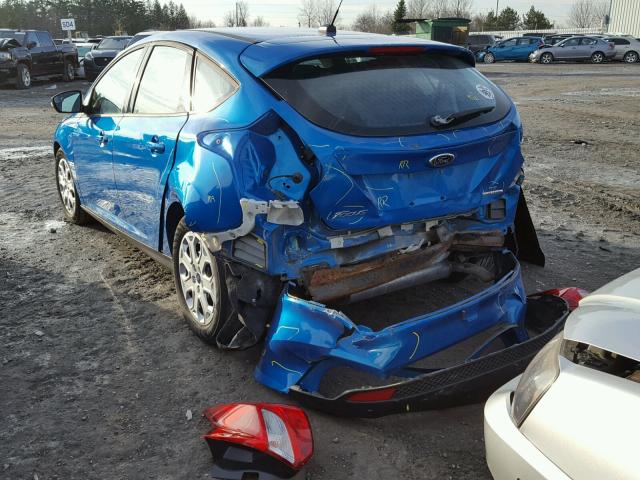 1FADP3K23DL202080 - 2013 FORD FOCUS SE BLUE photo 3