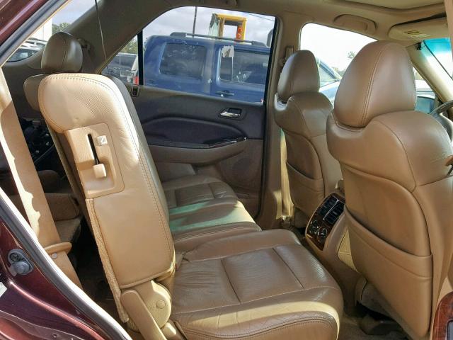 2HNYD18651H542000 - 2001 ACURA MDX TOURIN BURGUNDY photo 6