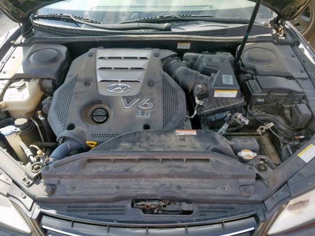 KMHFC46F97A149737 - 2007 HYUNDAI AZERA SE BLACK photo 7