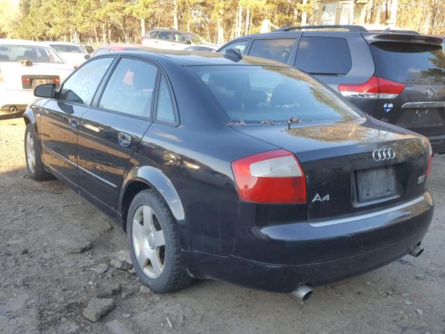 WAULC68E14A169691 - 2004 AUDI A4 1.8T QU BLACK photo 3