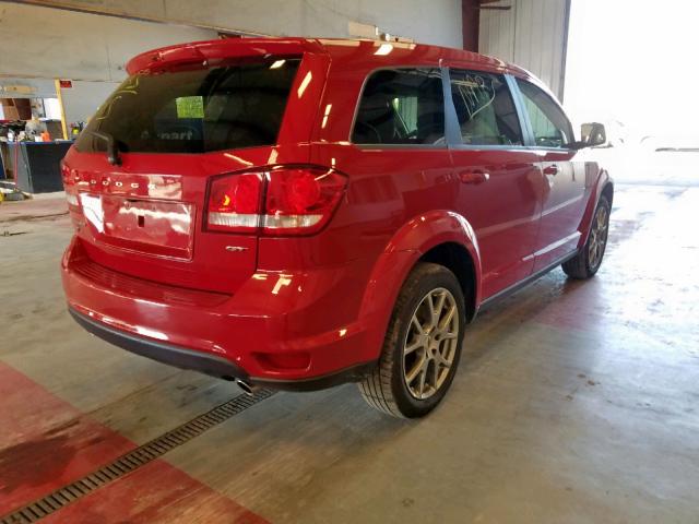 3C4PDDEGXKT771233 - 2019 DODGE JOURNEY GT RED photo 4