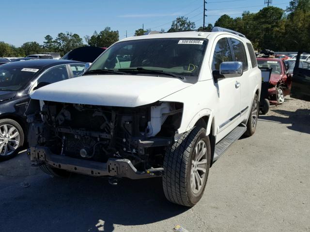 5N1BA0ND5FN619377 - 2015 NISSAN ARMADA SV WHITE photo 2