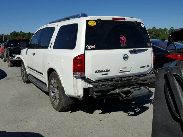 5N1BA0ND5FN619377 - 2015 NISSAN ARMADA SV WHITE photo 3