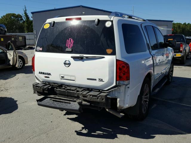 5N1BA0ND5FN619377 - 2015 NISSAN ARMADA SV WHITE photo 4