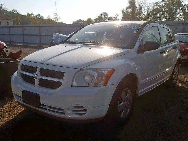 1B3HB28B97D512035 - 2007 DODGE CALIBER WHITE photo 2