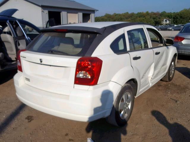 1B3HB28B97D512035 - 2007 DODGE CALIBER WHITE photo 4