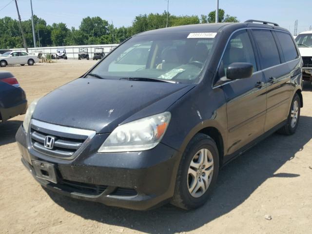 5FNRL38607B120997 - 2007 HONDA ODYSSEY EX BLACK photo 2