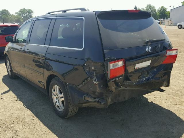 5FNRL38607B120997 - 2007 HONDA ODYSSEY EX BLACK photo 3