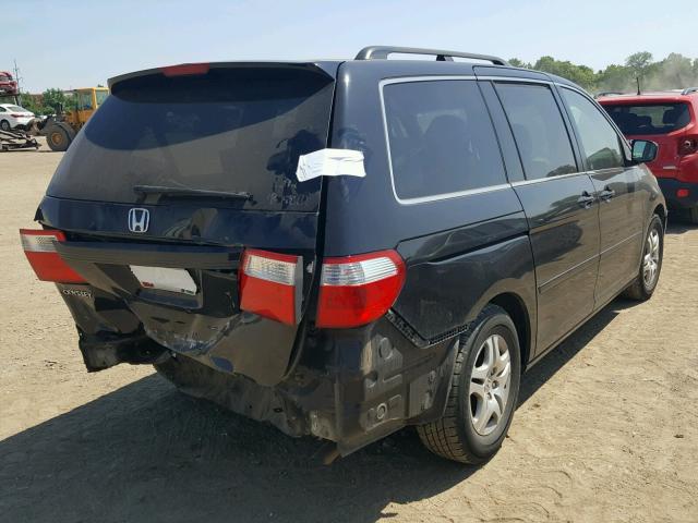 5FNRL38607B120997 - 2007 HONDA ODYSSEY EX BLACK photo 4