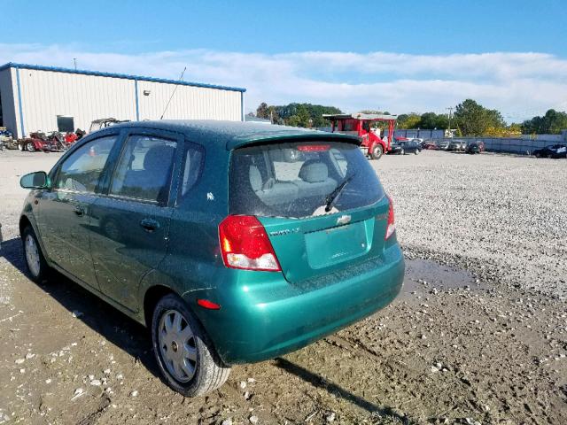 KL1TJ62624B208882 - 2004 CHEVROLET AVEO LS GREEN photo 3