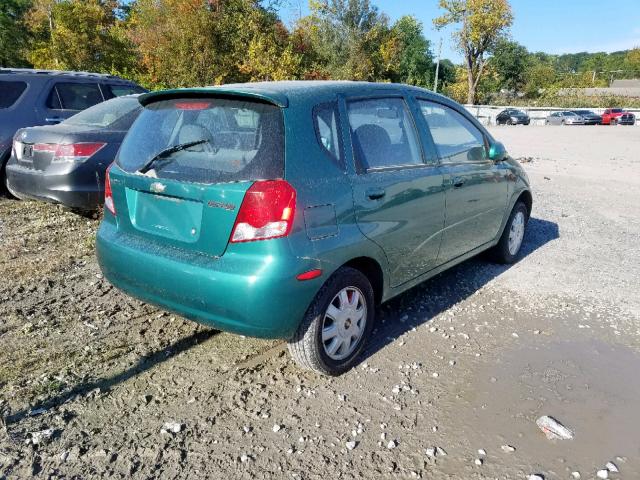 KL1TJ62624B208882 - 2004 CHEVROLET AVEO LS GREEN photo 4