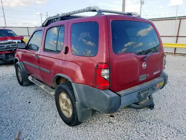 5N1ED28T83C628942 - 2003 NISSAN XTERRA XE MAROON photo 3