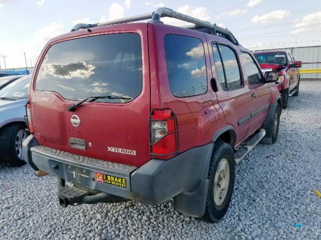 5N1ED28T83C628942 - 2003 NISSAN XTERRA XE MAROON photo 4