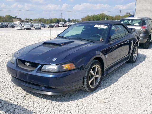 1FAFP45X12F233913 - 2002 FORD MUSTANG GT BLUE photo 2