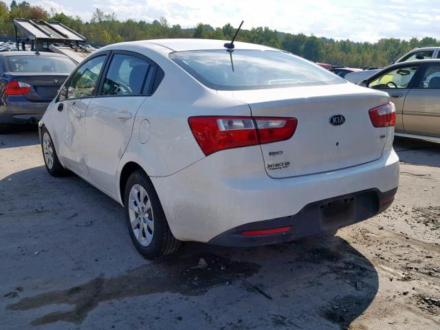 KNADM4A38D6265576 - 2013 KIA RIO LX WHITE photo 3