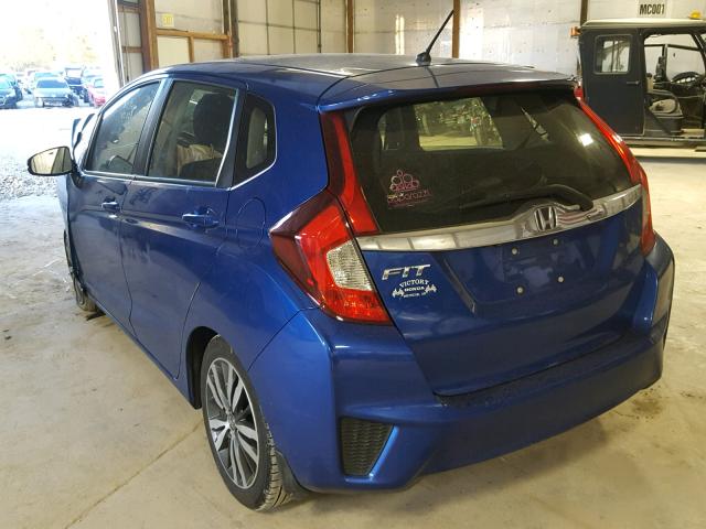 JHMGK5H71GS014848 - 2016 HONDA FIT EX BLUE photo 3