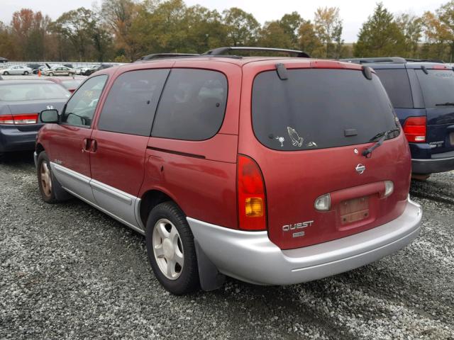 4N2XN11T3XD843740 - 1999 NISSAN QUEST SE BURGUNDY photo 3