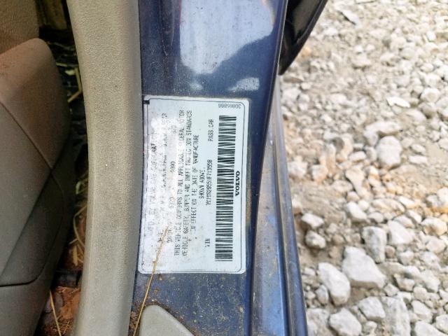 YV1VS29551F713558 - 2001 VOLVO S40 1.9T BLUE photo 10