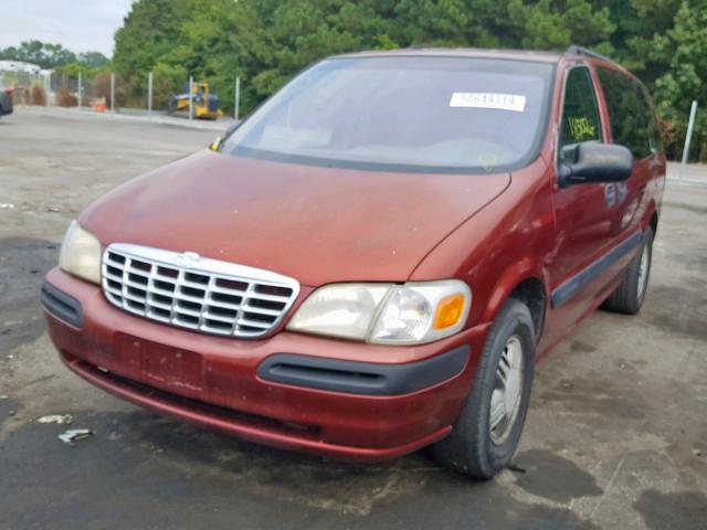 1GNDX03E1YD114668 - 2000 CHEVROLET VENTURE MAROON photo 2