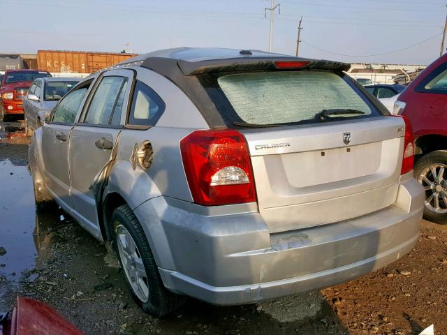 1B3HB48B08D587574 - 2008 DODGE CALIBER SX SILVER photo 3