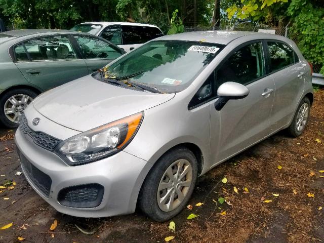 KNADM5A34D6171815 - 2013 KIA RIO LX SILVER photo 2