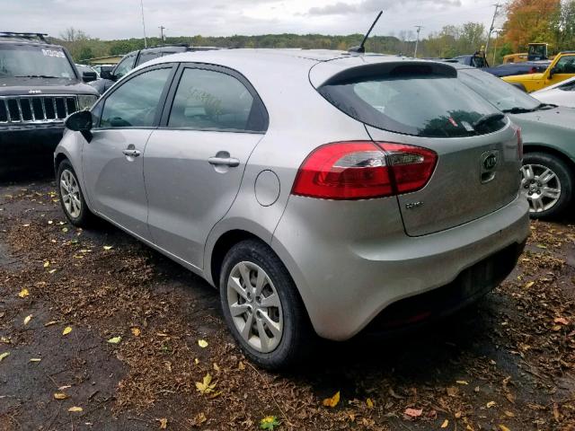 KNADM5A34D6171815 - 2013 KIA RIO LX SILVER photo 3