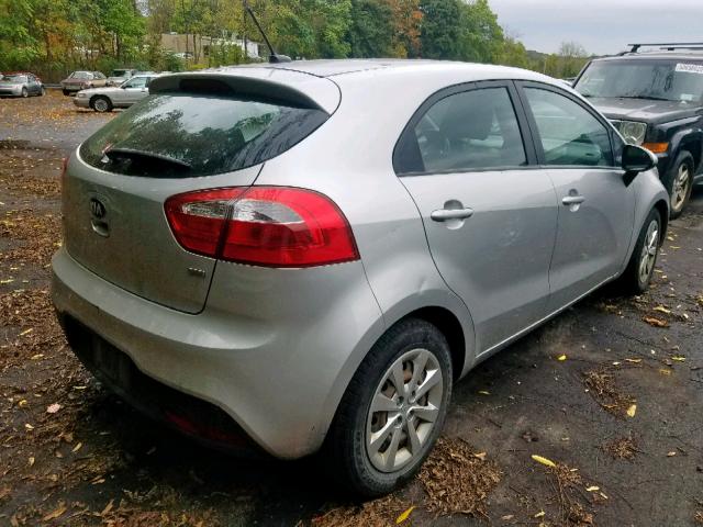 KNADM5A34D6171815 - 2013 KIA RIO LX SILVER photo 4