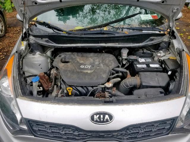 KNADM5A34D6171815 - 2013 KIA RIO LX SILVER photo 7