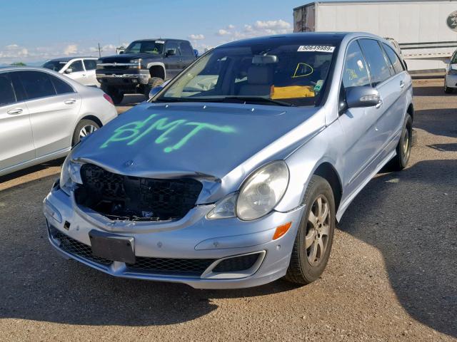 4JGCB65E77A056516 - 2007 MERCEDES-BENZ R350 BLUE photo 2