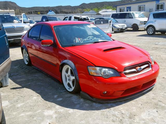 4S3BL686554218804 - 2005 SUBARU LEGACY GT RED photo 1