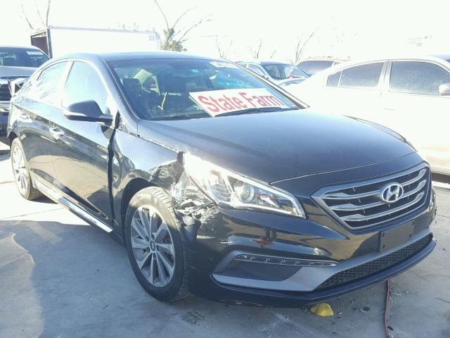 5NPE34AFXHH523080 - 2017 HYUNDAI SONATA SPO BLACK photo 1