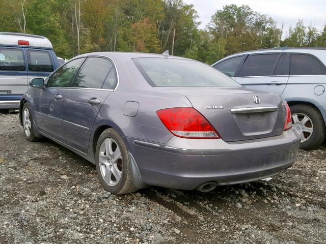 JH4KB16535C013910 - 2005 ACURA RL GRAY photo 3