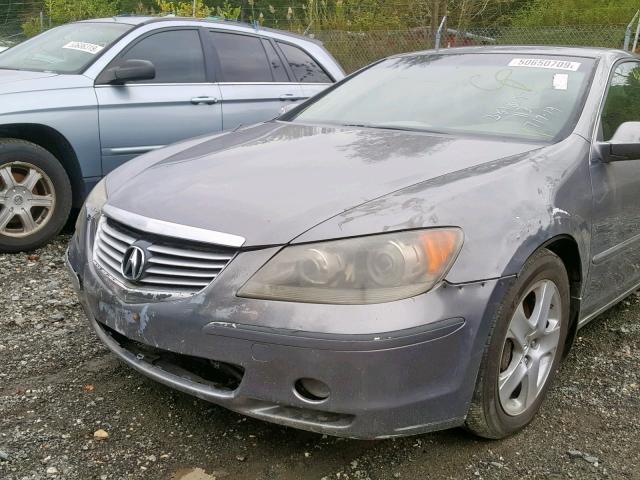 JH4KB16535C013910 - 2005 ACURA RL GRAY photo 9