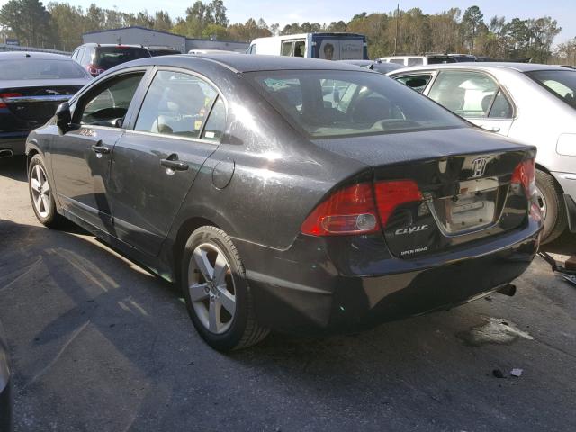 2HGFA16918H325641 - 2008 HONDA CIVIC EXL BLACK photo 3