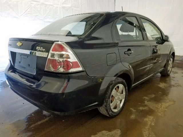 KL1TD5DE3AB134972 - 2010 CHEVROLET AVEO LS BLACK photo 4