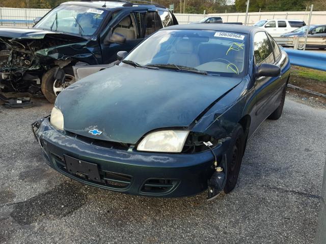 1G1JC124027467732 - 2002 CHEVROLET CAVALIER GREEN photo 2