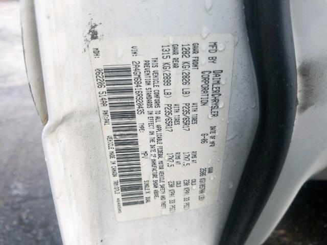 2A4GM68416R920435 - 2006 CHRYSLER PACIFICA T WHITE photo 10