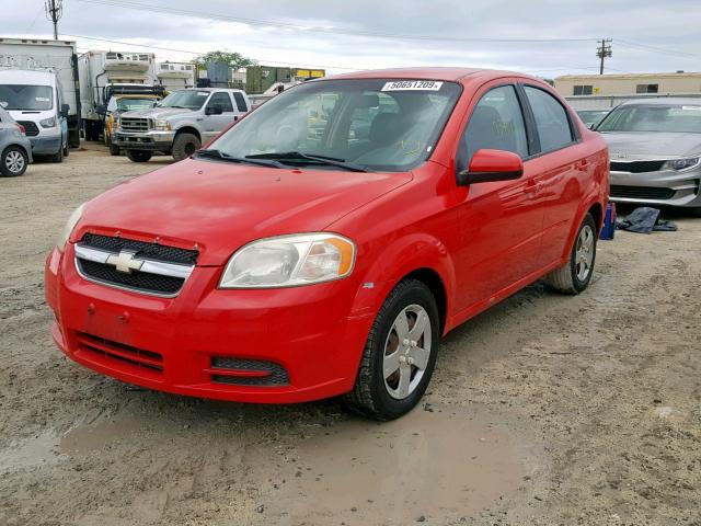 KL1TD5DE7AB088241 - 2010 CHEVROLET AVEO LS RED photo 2