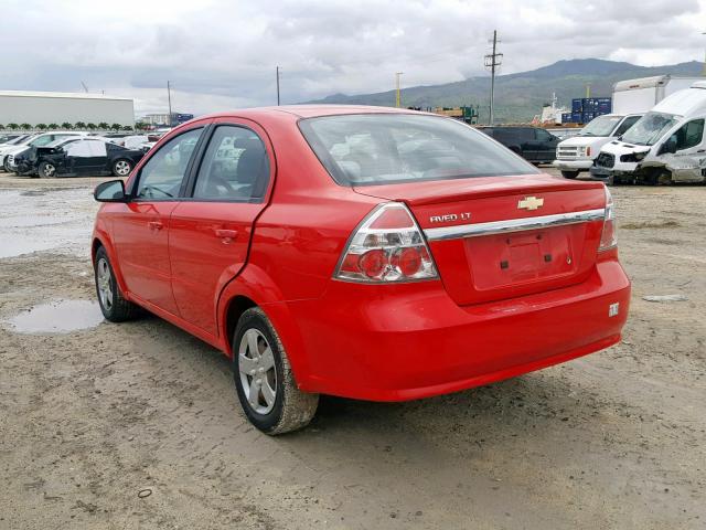 KL1TD5DE7AB088241 - 2010 CHEVROLET AVEO LS RED photo 3