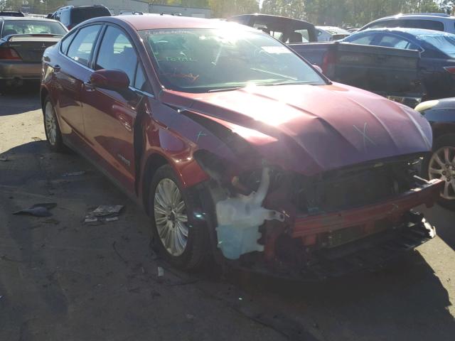 3FA6P0UU8ER274627 - 2014 FORD FUSION S H RED photo 1