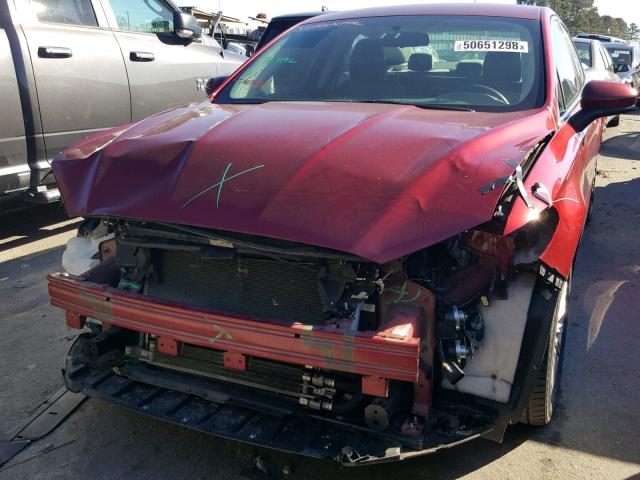 3FA6P0UU8ER274627 - 2014 FORD FUSION S H RED photo 2