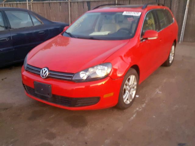 3VWPL7AJ8BM676408 - 2011 VOLKSWAGEN JETTA TDI RED photo 2