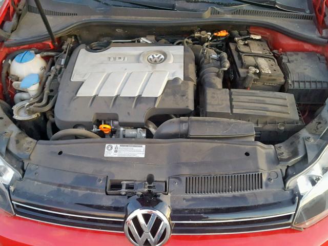 3VWPL7AJ8BM676408 - 2011 VOLKSWAGEN JETTA TDI RED photo 7