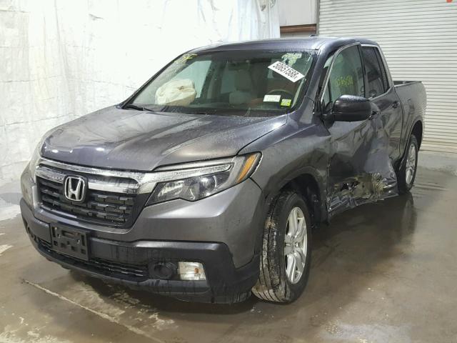 5FPYK3F29HB021506 - 2017 HONDA RIDGELINE GRAY photo 2