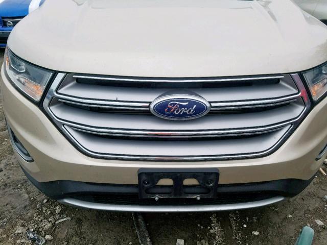 2FMPK4J88HBC46126 - 2017 FORD EDGE SEL GOLD photo 9