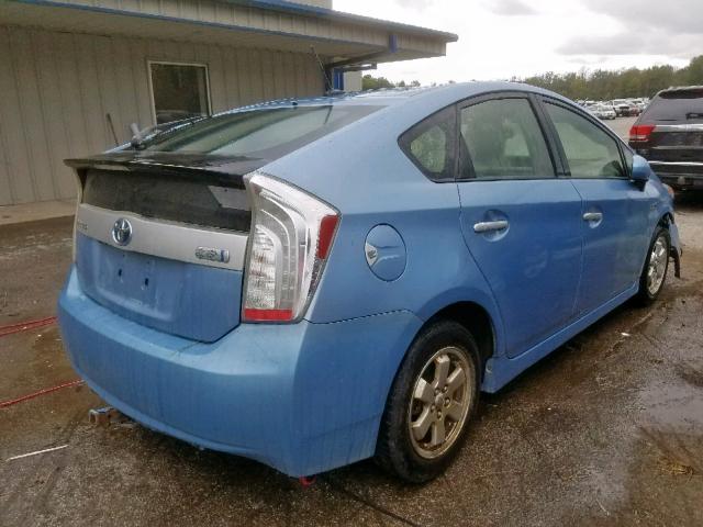 JTDKN3DP3C3007286 - 2012 TOYOTA PRIUS PLUG BLUE photo 4