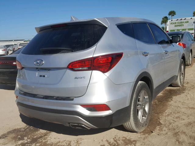 5XYZT3LB0HG405763 - 2017 HYUNDAI SANTA FE S SILVER photo 4