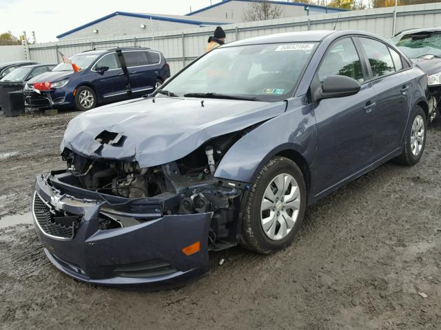 1G1PA5SG4D7314985 - 2013 CHEVROLET CRUZE LS BLUE photo 2