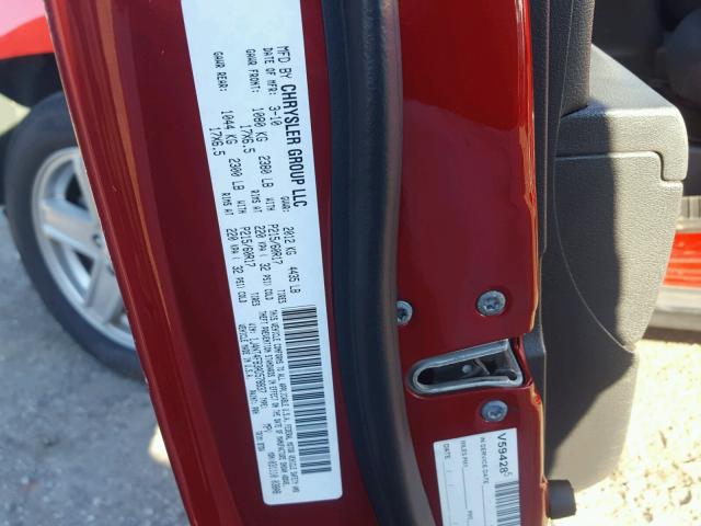 1J4NT4FB3AD578837 - 2010 JEEP COMPASS SP 红色 照片 10