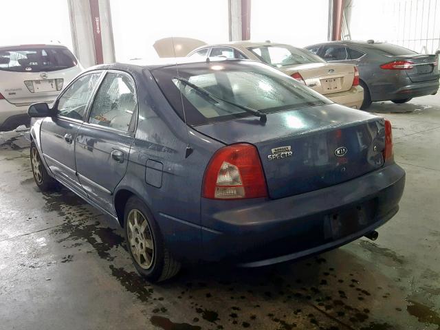 KNAFB161635119539 - 2003 KIA SPECTRA GS BLUE photo 3